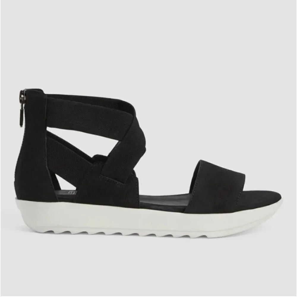 Eileen Fisher Kash Tumbled Nubuck Leather Sneaker Sandal Size 7
